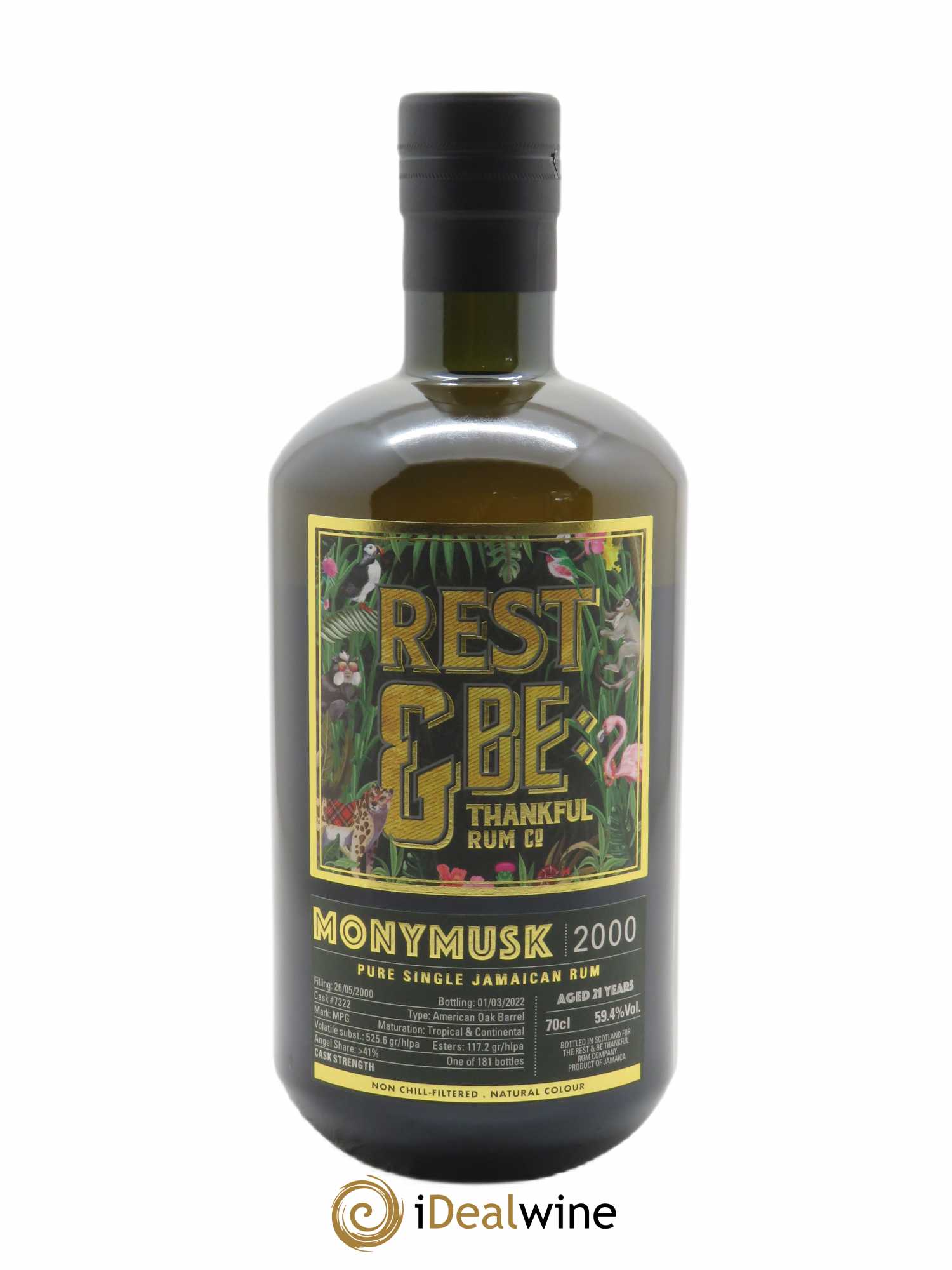 Rum Monymusk MPG Single Cask Rest & Be thankful (70cl) 2000 - Lot de 1 Bouteille