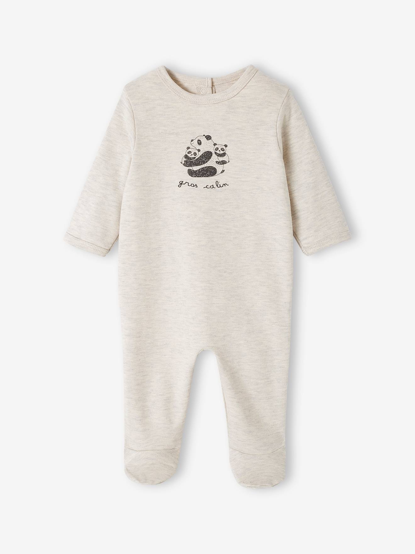 Vertbaudet 2er-Pack Baby Strampler aus Interlock - grau