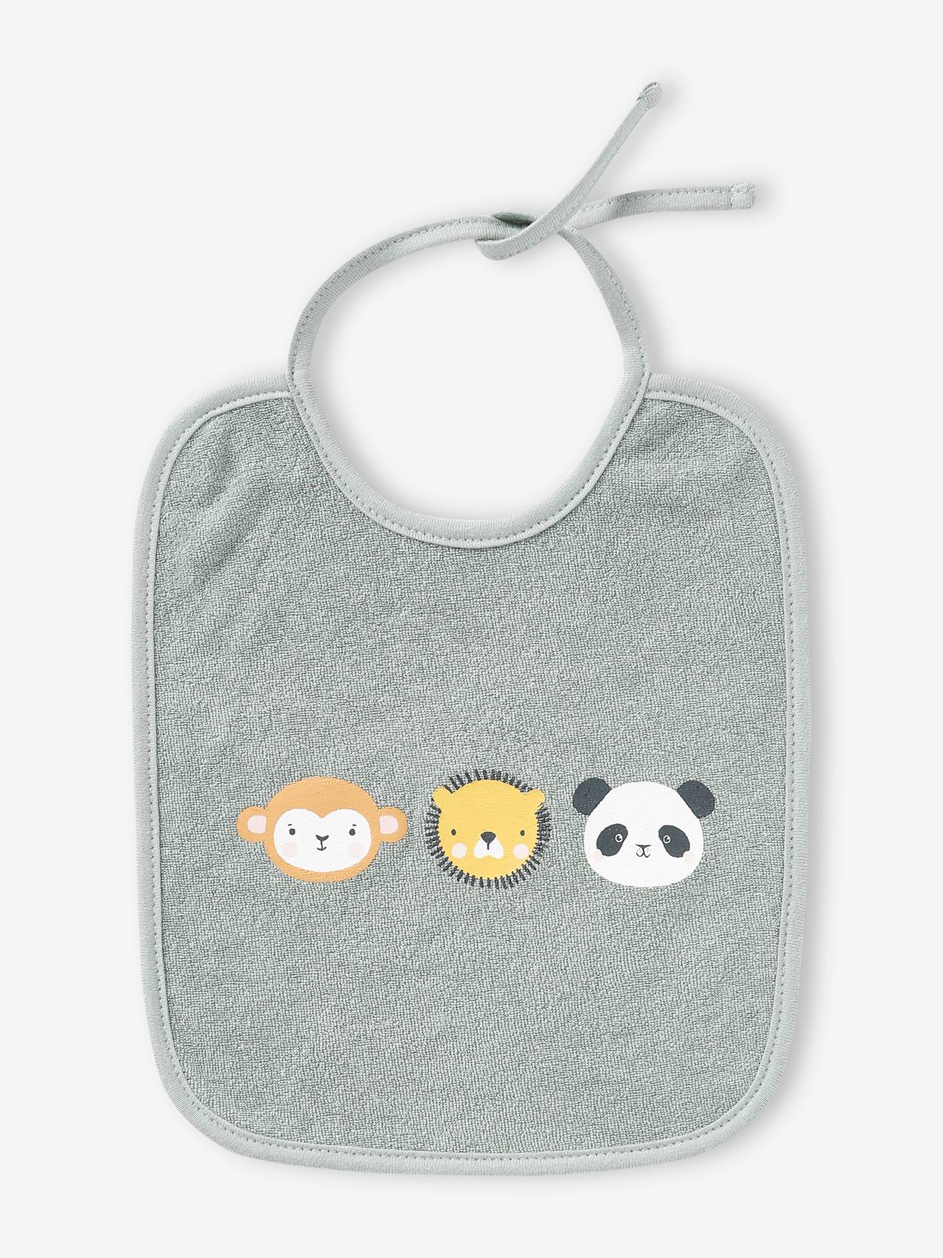 Lot de 7 bavoirs bébé VERTBAUDET imprimé jungle