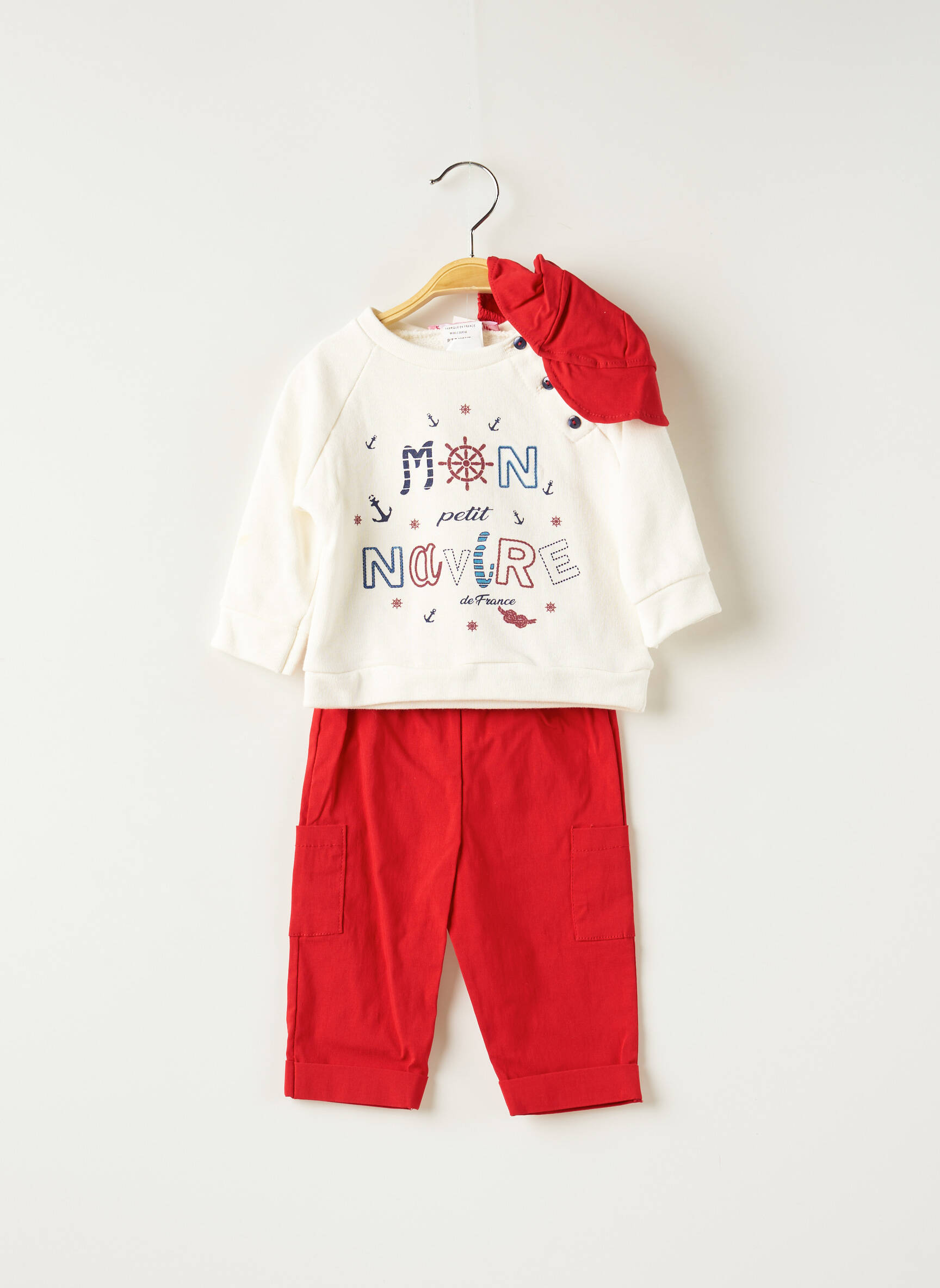 P Tit Mome Ensembles Pantalon Enfant couleur rouge