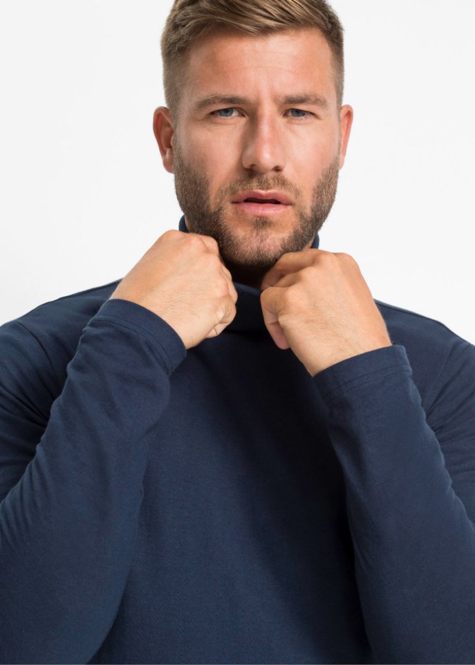 Langarmshirt mit Rollkragen