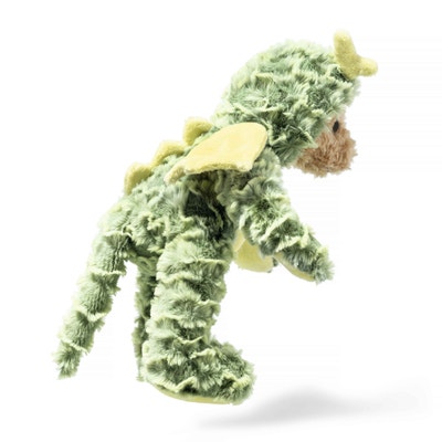 Hoodie-Teddybär Drache, 27 cm, hellgrün