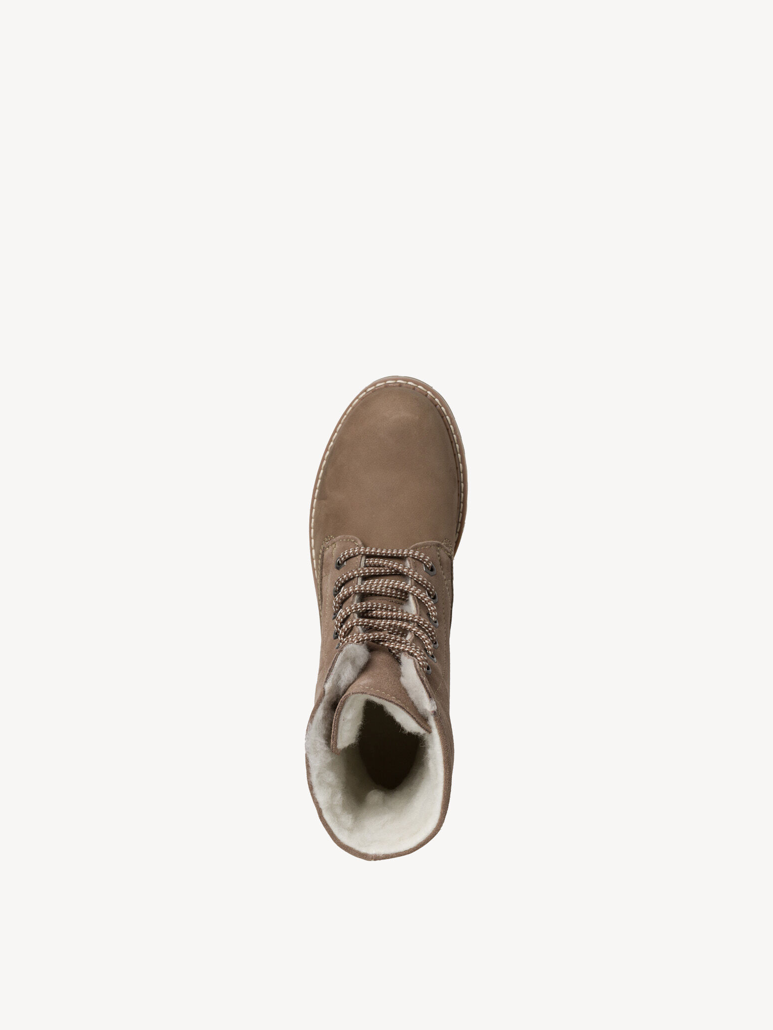 Bottine en cuir - beige doublure chaude