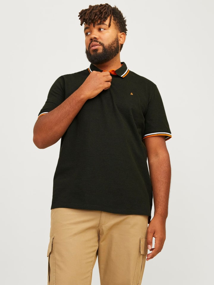 JACK & JONES PLUS Poloshirt in Kombu Green günstig kaufen