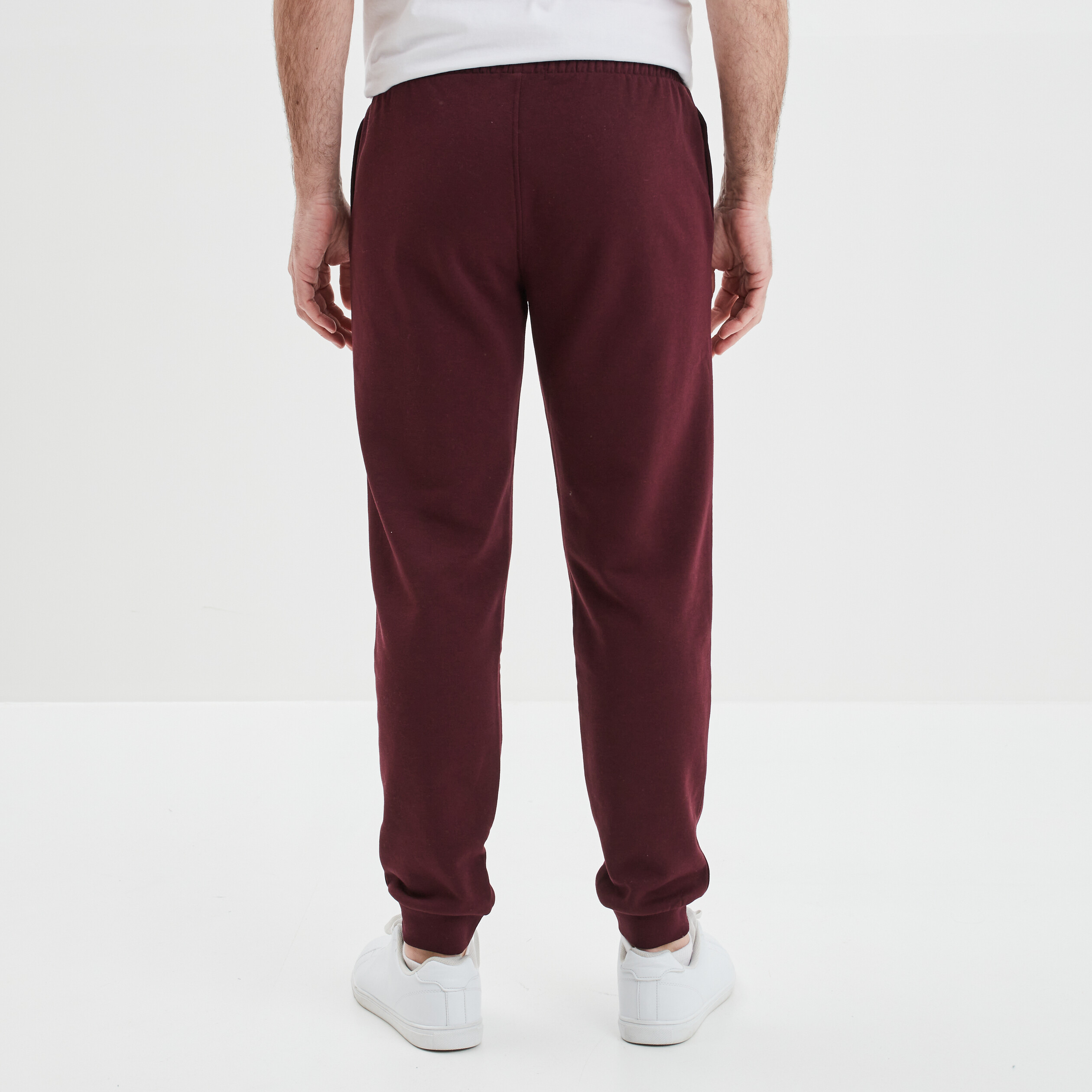 Jogging droit molleton prune homme | La Halle