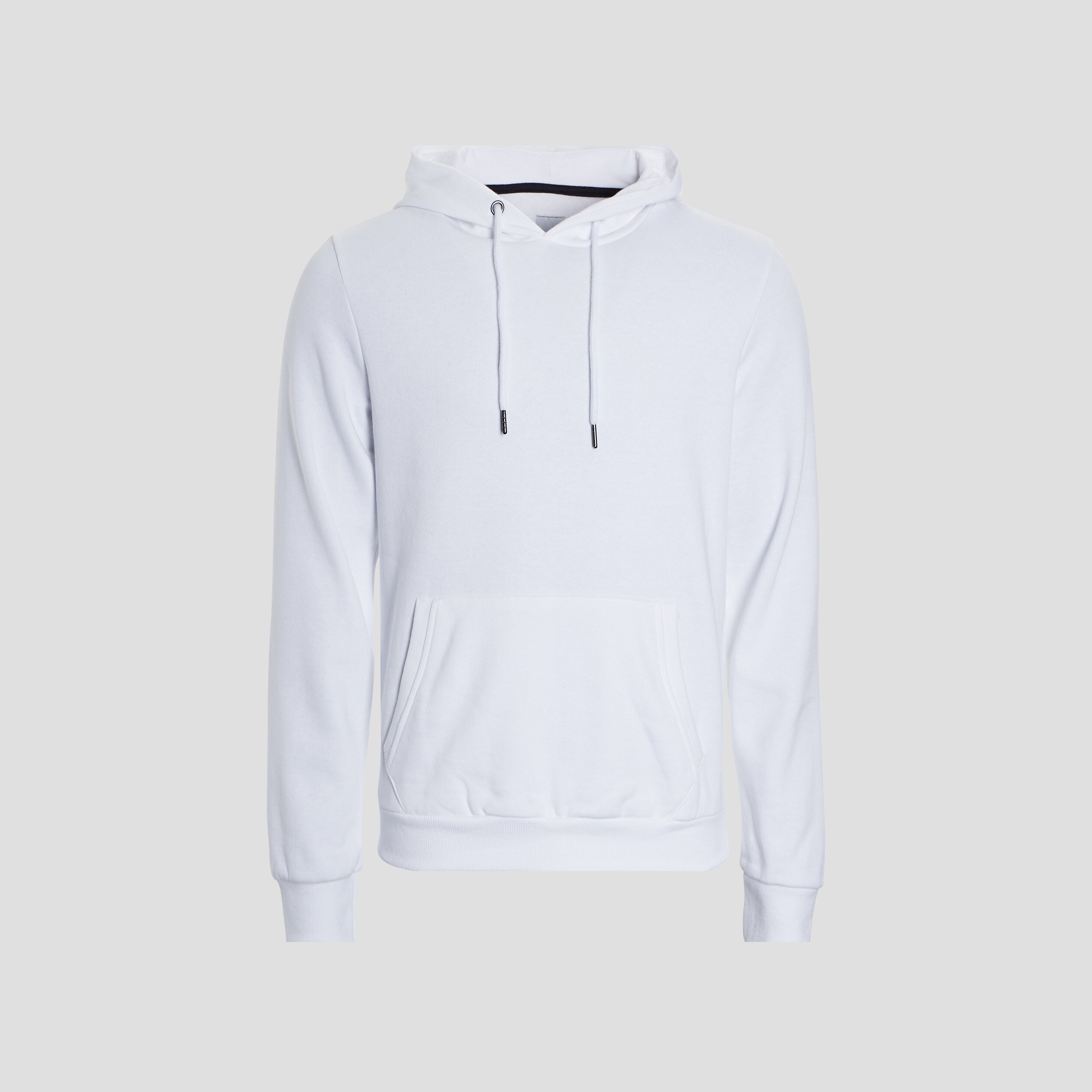 Sweat molleton à capuche hoodie blanc homme | La Halle