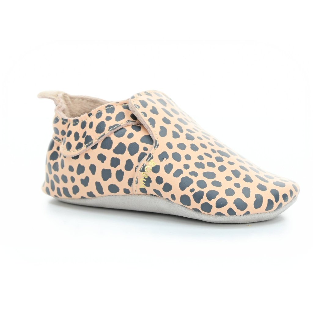 Bobux Dalmation Print Rose (Soft Sole) Krabbelschuhe