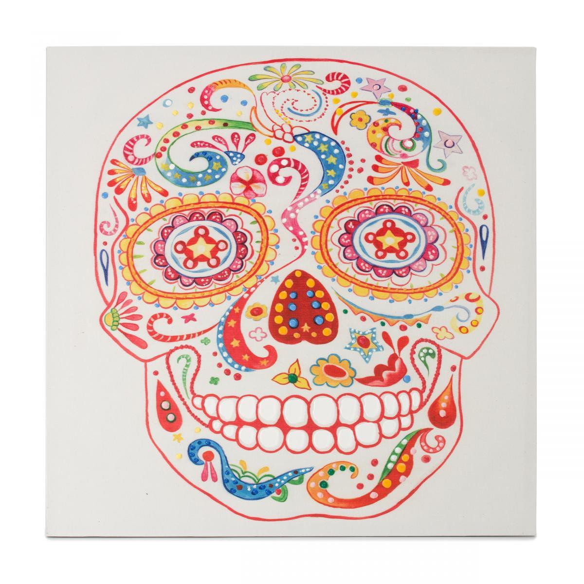 Kayoom Öl-Wandbild Skull 90cm x 90cm PAB340