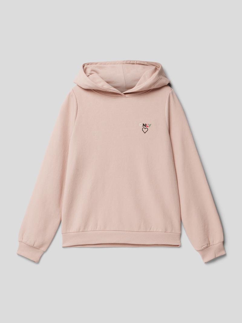 Hoodie mit Motiv-Stitching Modell 'NOOMI' in altrosa
