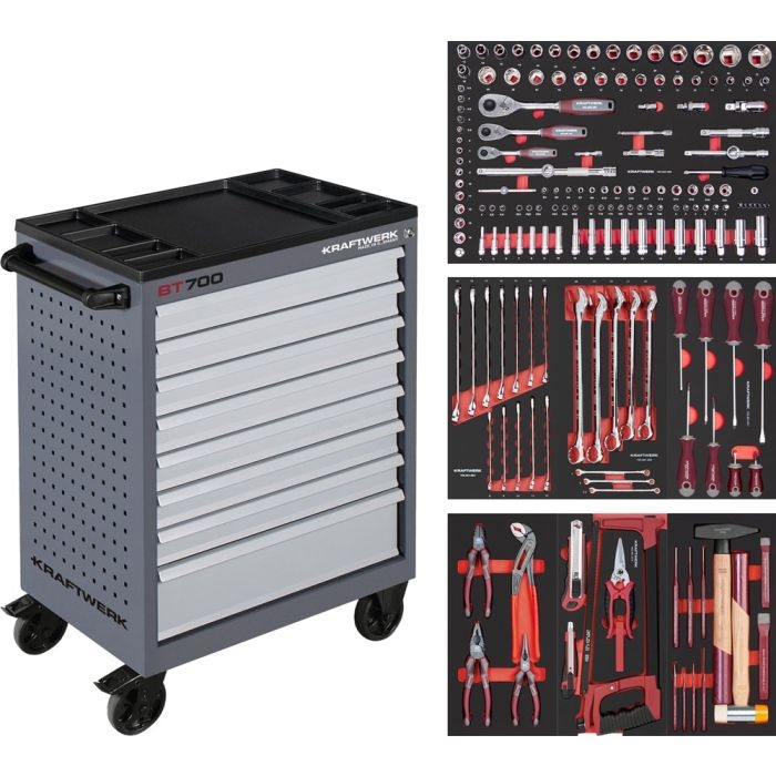 Chariot à outils Kraftwerk 102.381.517 | BT700 | 189 pièces