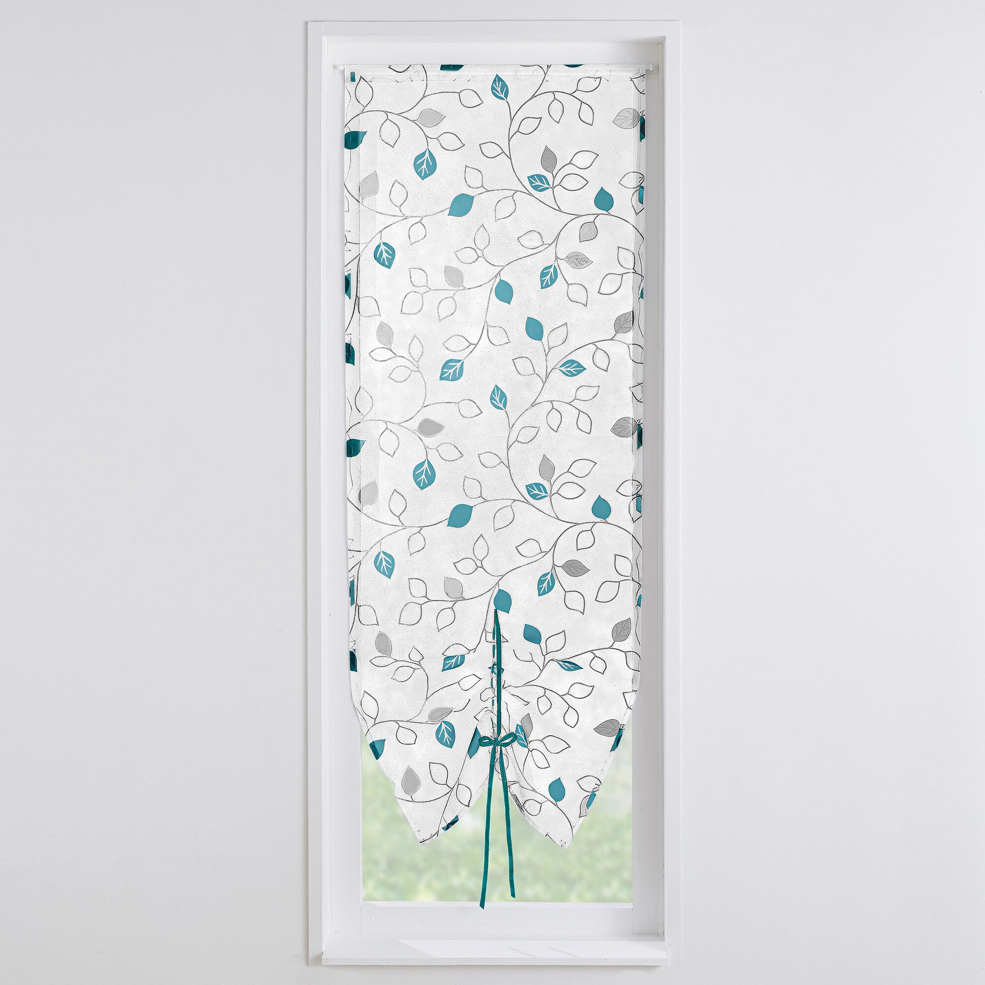 Store vitrage clairière voile imprimé feuilles