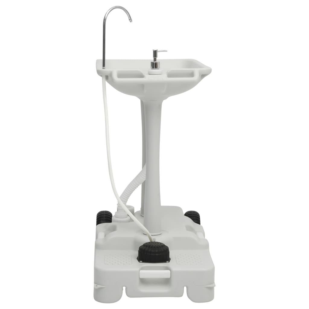 vidaXL Campingtoilette Tragbare Campingtoilette mit Waschbecken