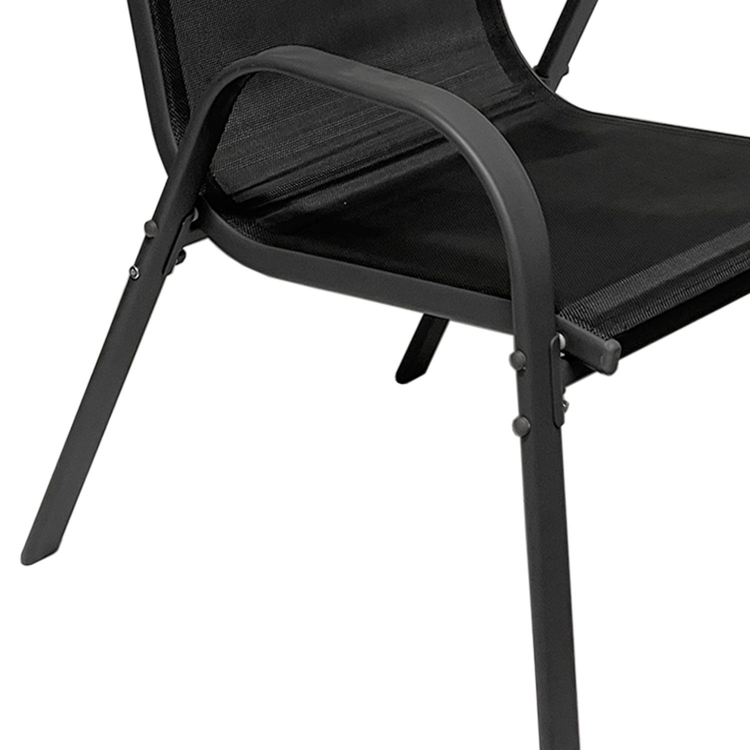 Mojawo Essgruppe Gartengarnitur Sitzgarnitur 5-teilig 125x70cm Anthrazit/Schwarz