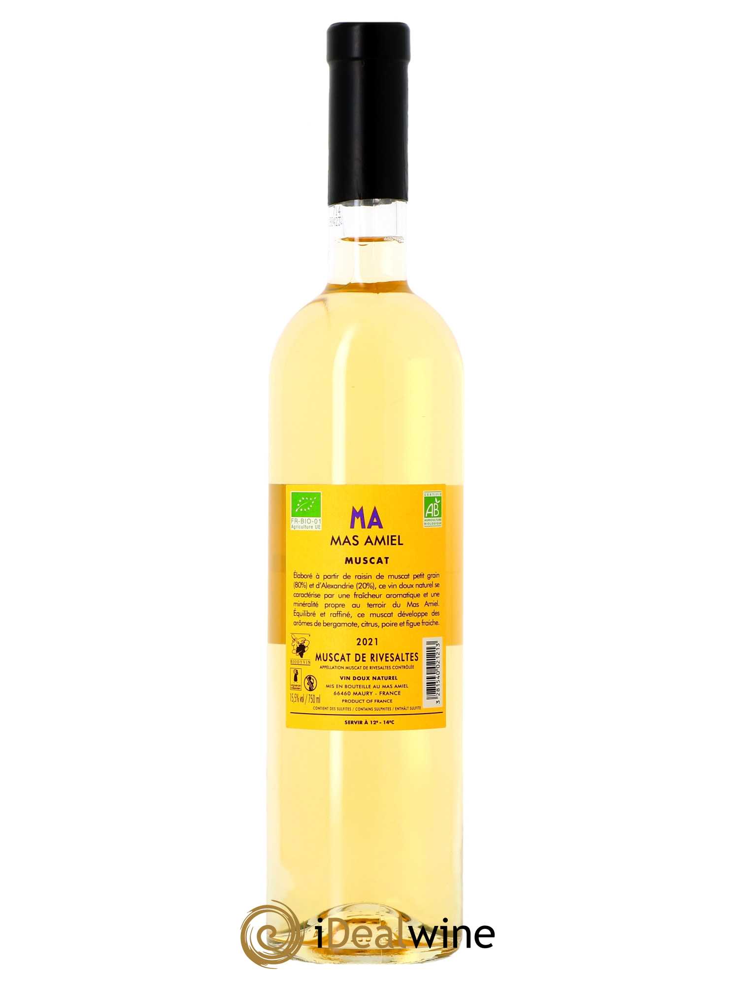 Muscat de Rivesaltes Mas Amiel  2021 - Lot de 1 Bouteille