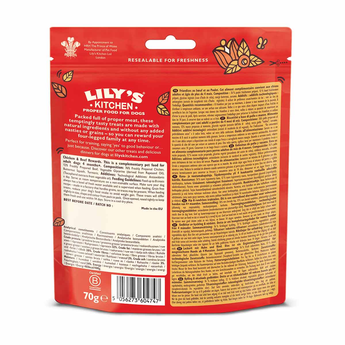 LILY'S KITCHEN Dog Treat Huhn & Rind 70g kaufen bei ZooRoyal