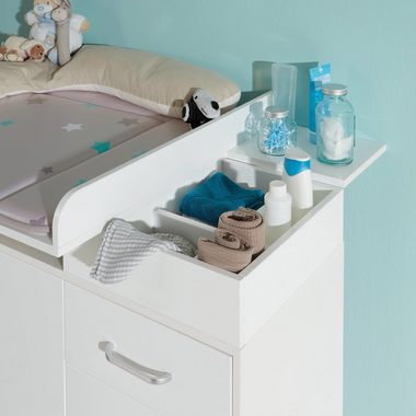 roba® Wickelkommode Nordic, weiß, mit praktischem Organizerfach; Made in Europe