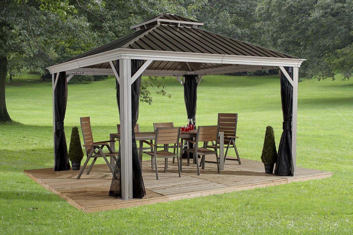 50NRTH Sojag Aluminium Pavillon Messina 10x12 champagner