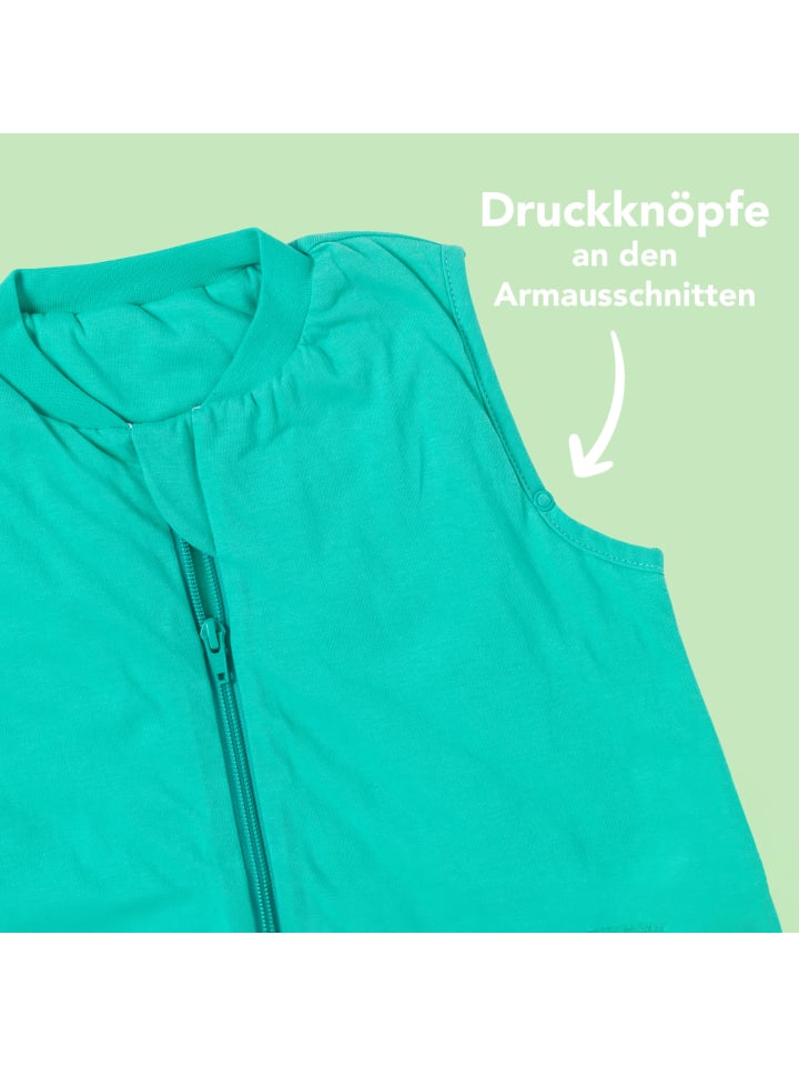 Schlummersack Ganzjahres Schlafsack mit Füßen, 2.5 TOG in Grün günstig kaufen