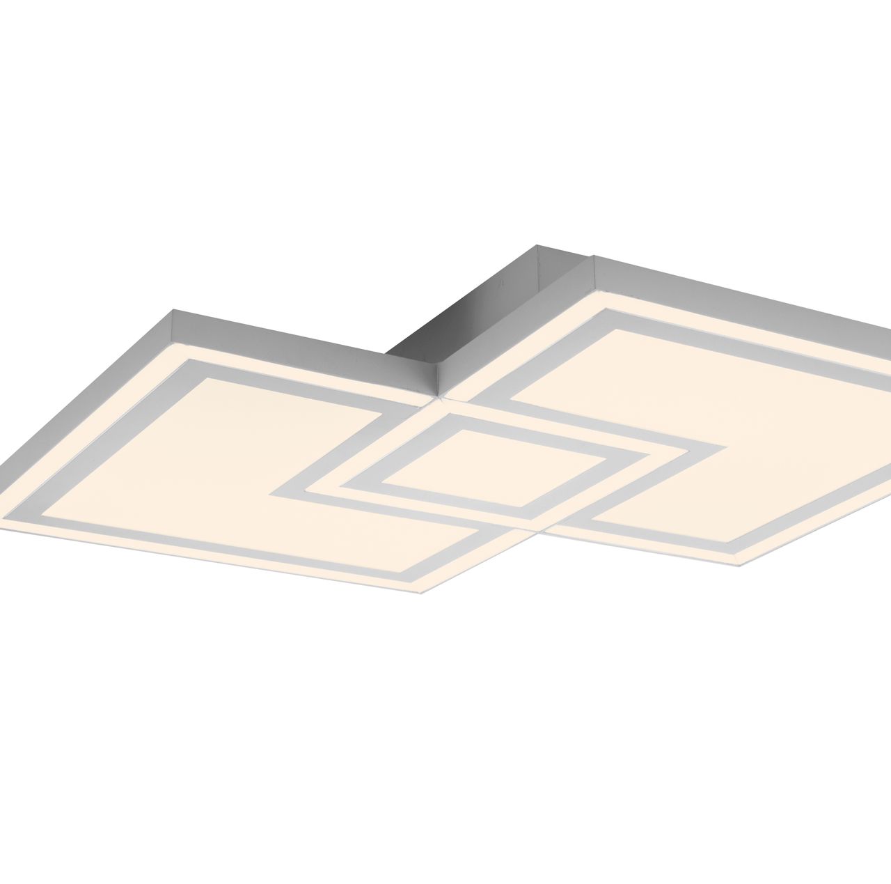 JUST LIGHT JUST LIGHT. LED Deckenleuchte EDGING, separat steuerbar, 3000 Kelvin, rechteckig, Weiß