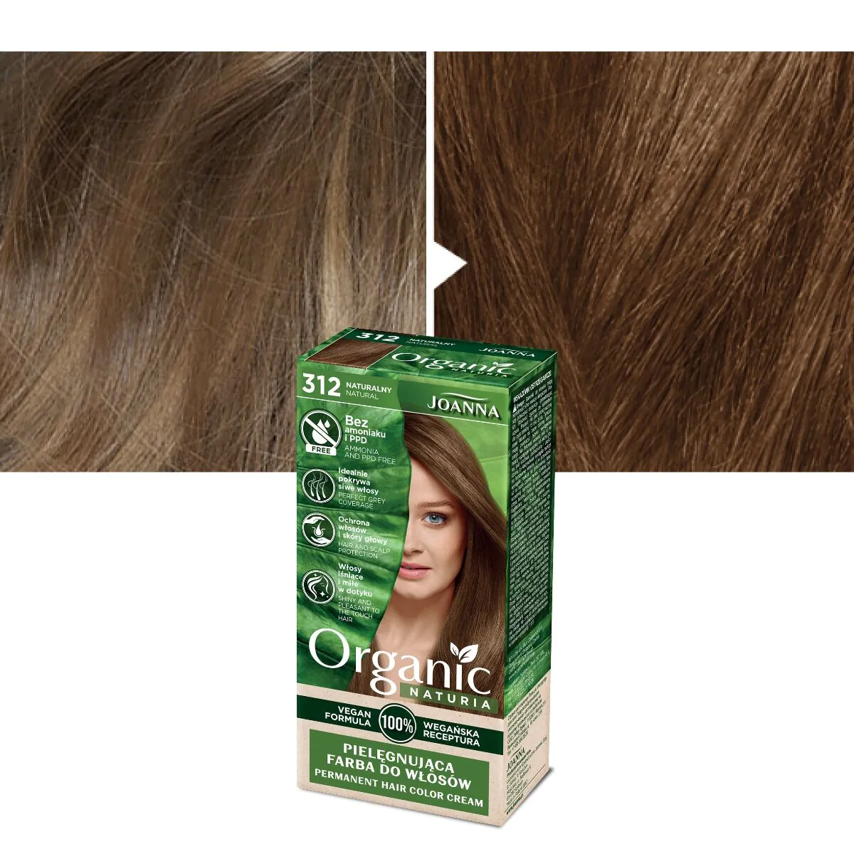 Joanna Naturia Organska veganska boja za kosu Natural 312