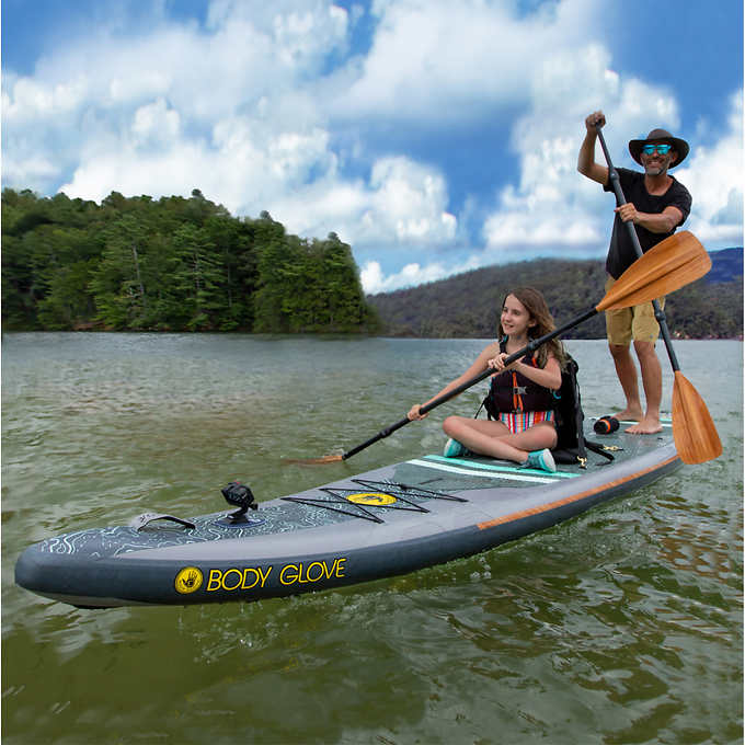 Body Glove Tandem 15' Inflatable 2 Person Stand-Up Paddle Board Package