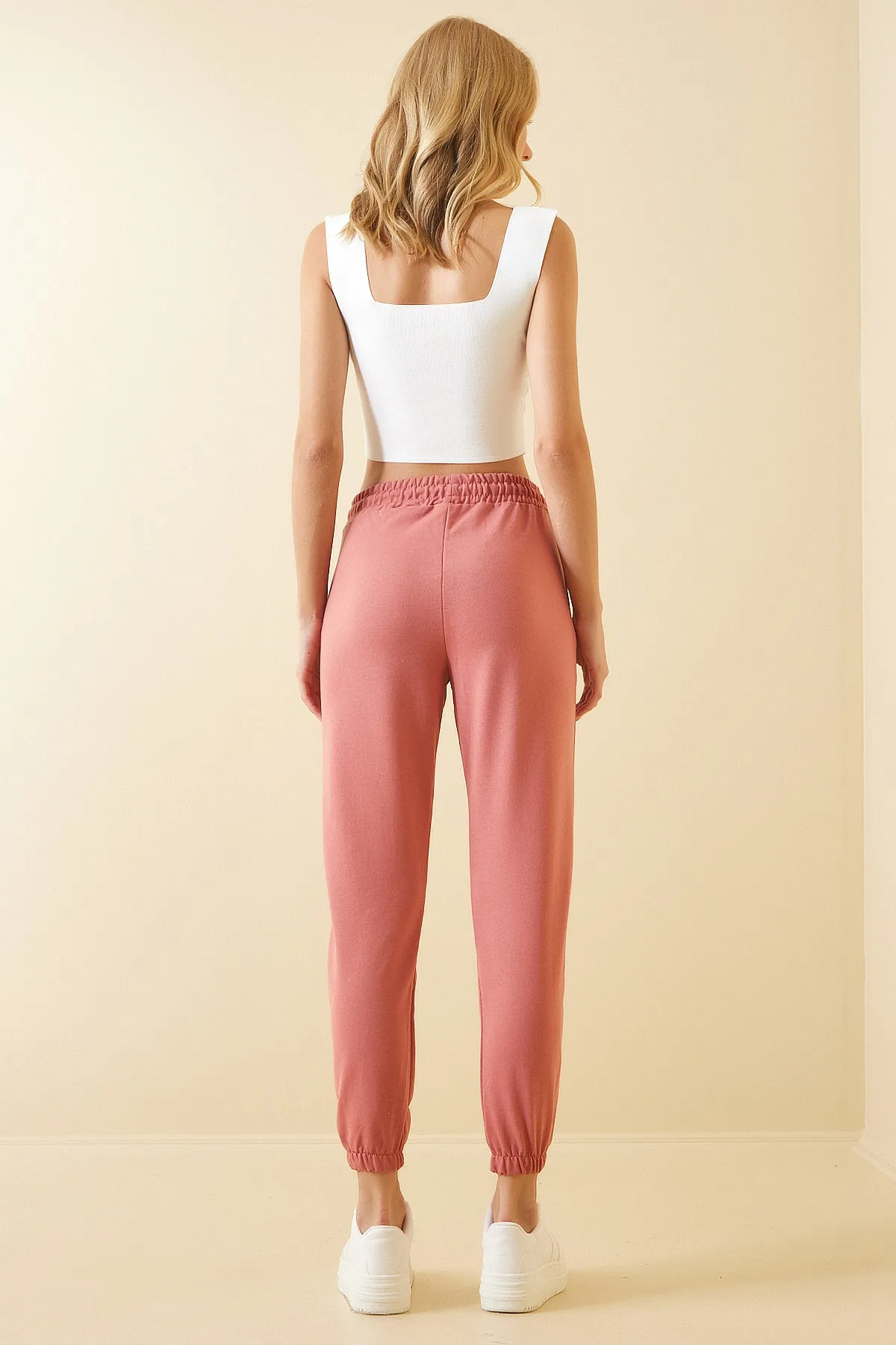 Happiness İstanbul  Damen-Jogginghose mit Taschen in Dusty Rose, Cr00327