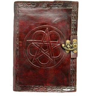 Pentagram Leather Embossed Journal & Lock