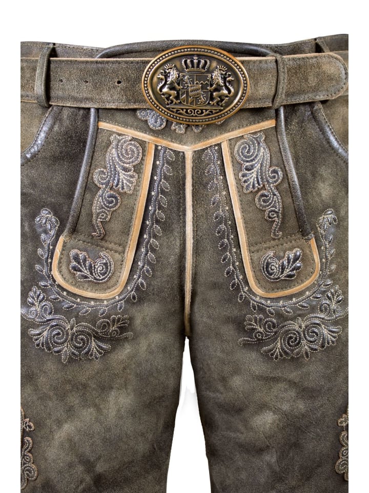 Edelnice Kurze Wildbock Lederhose Marcel in braun günstig kaufen
