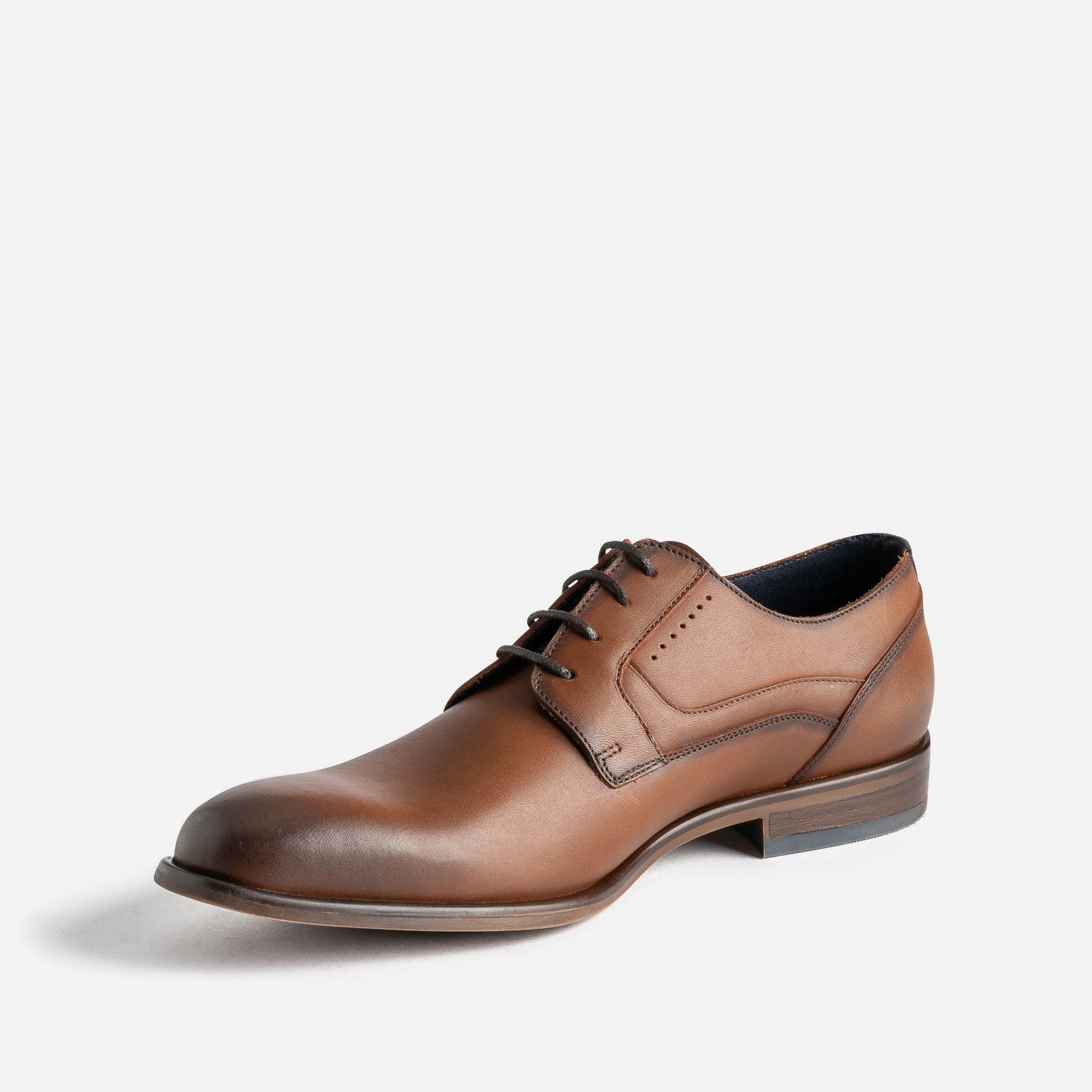 Derby éco-conçu cognac cuir