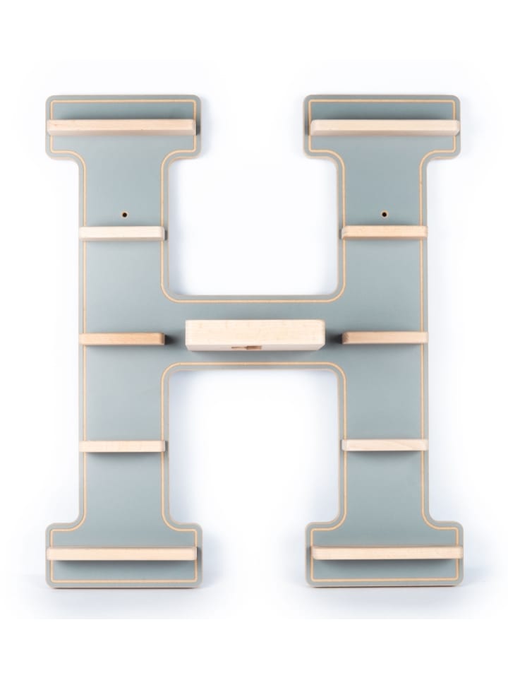 BOARTI Holz Regal Buchstabe H für Toniebox Tonies Figuren in Grau günstig kaufen onesize