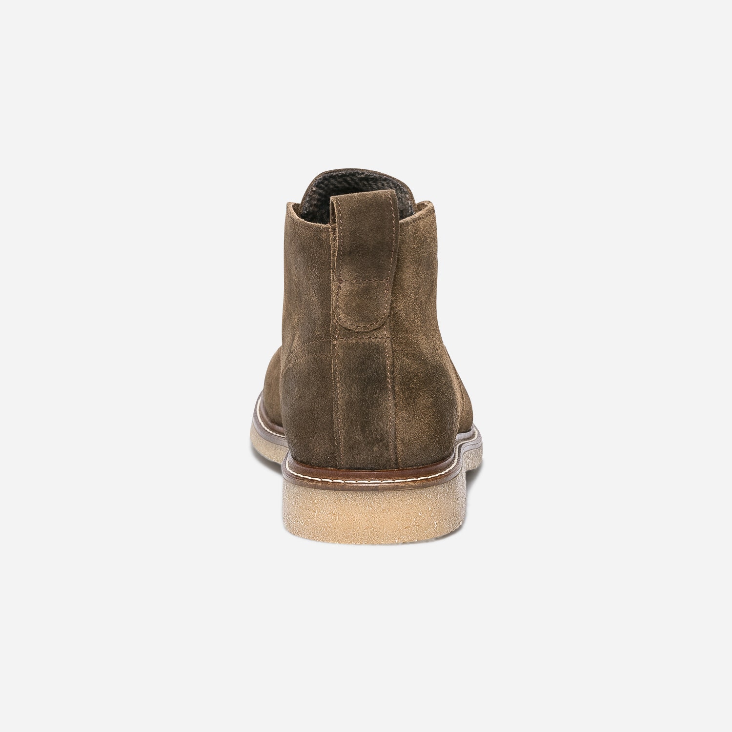 Desert boots taupe foncé éco-conçu en cuir velours