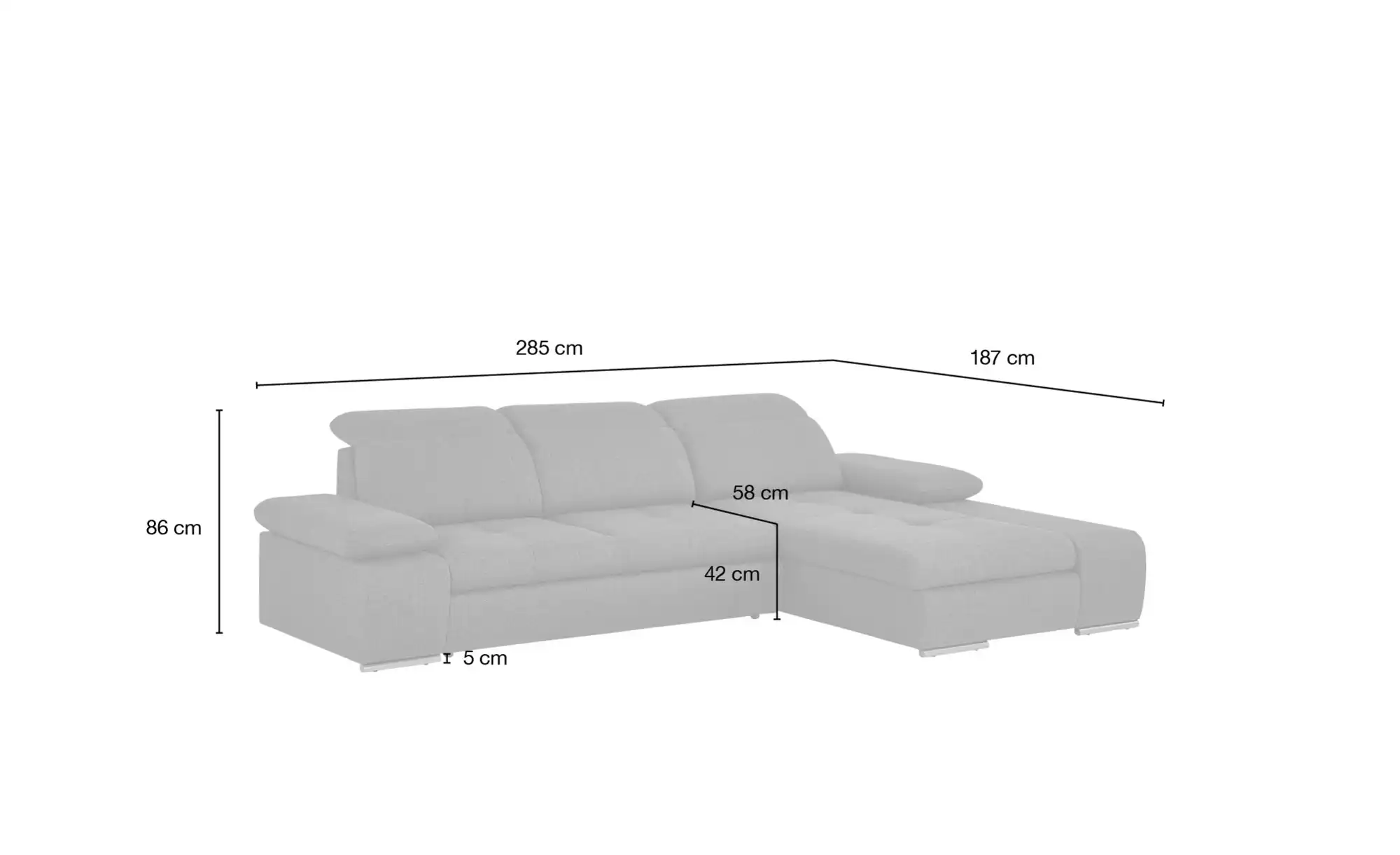 Twist Ecksofa Webstoff Avilla