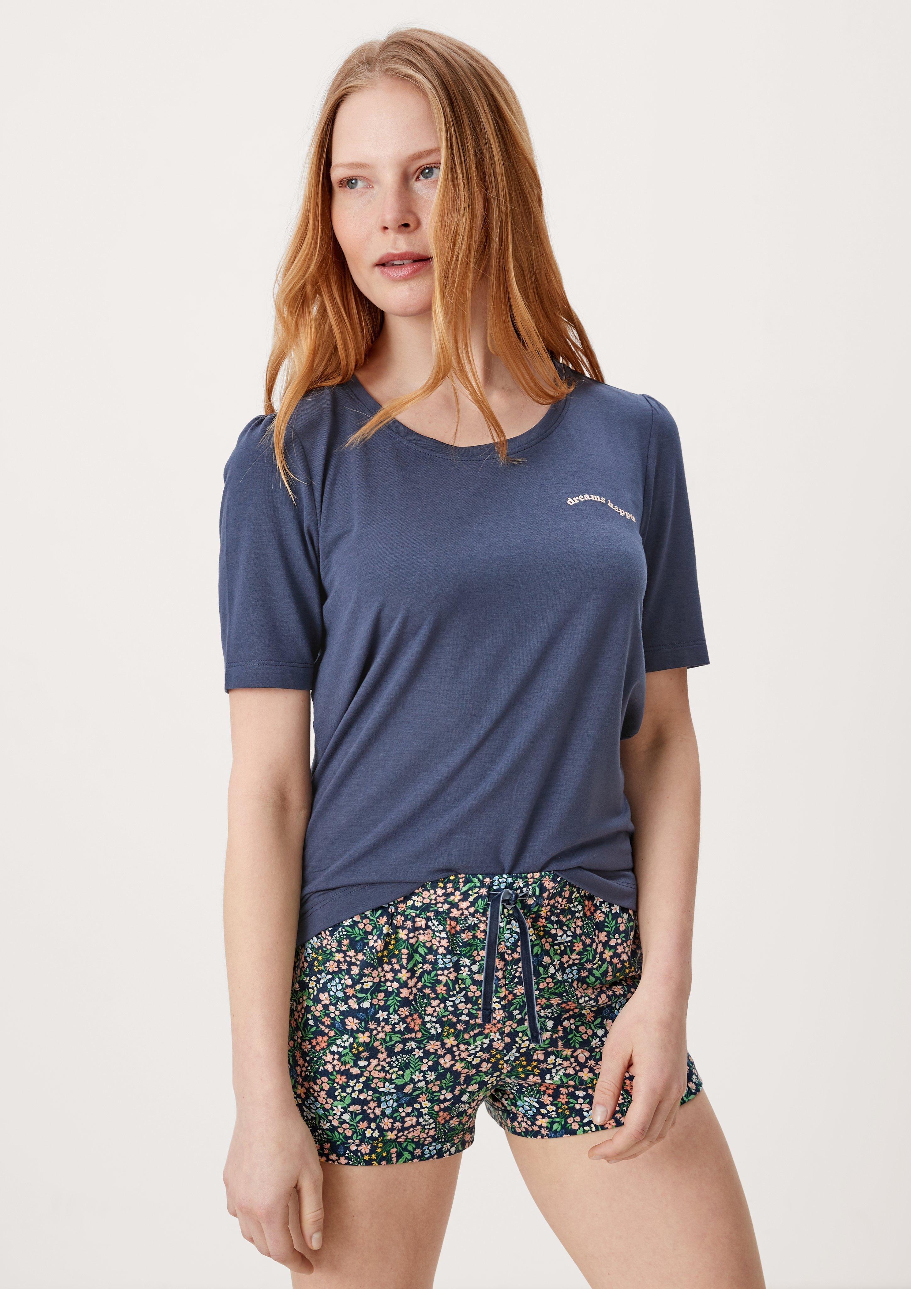 Pyjamashirt mit Stickerei  6006979-5865