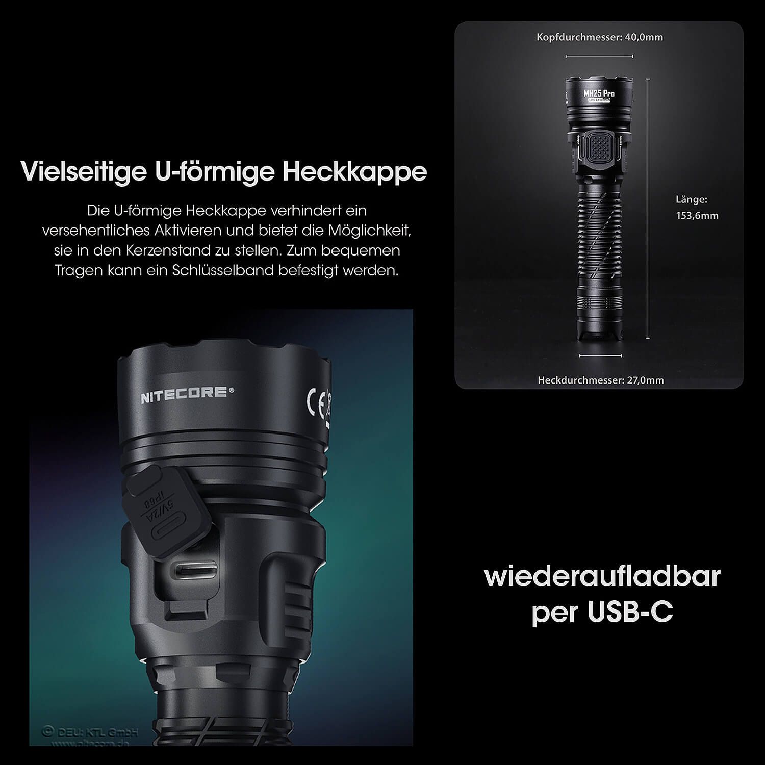 LED Taschenlampe MH25 PRO - 3300 Lumen