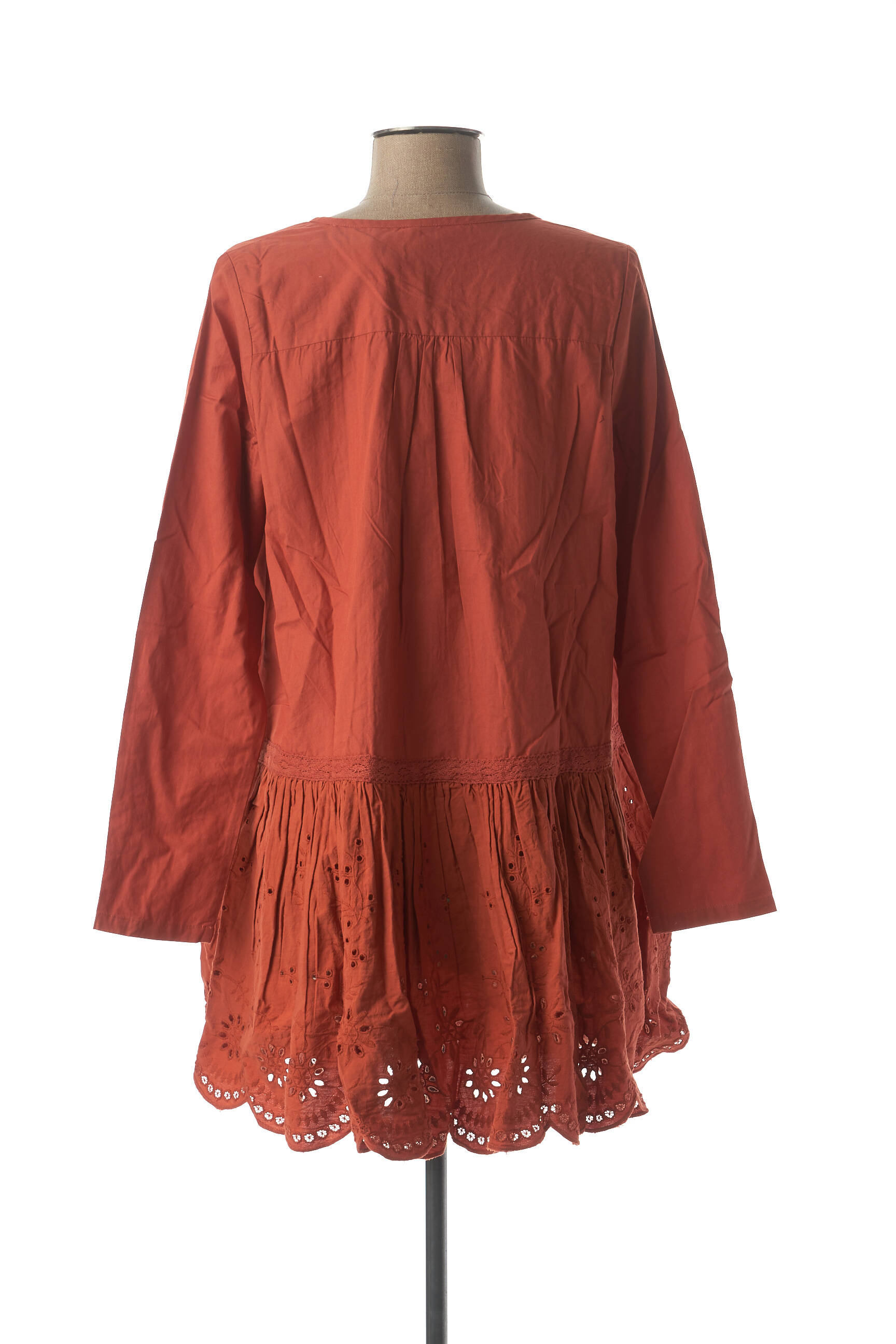 Rhum Raisin Tuniquemanchelongue Femme couleur orange