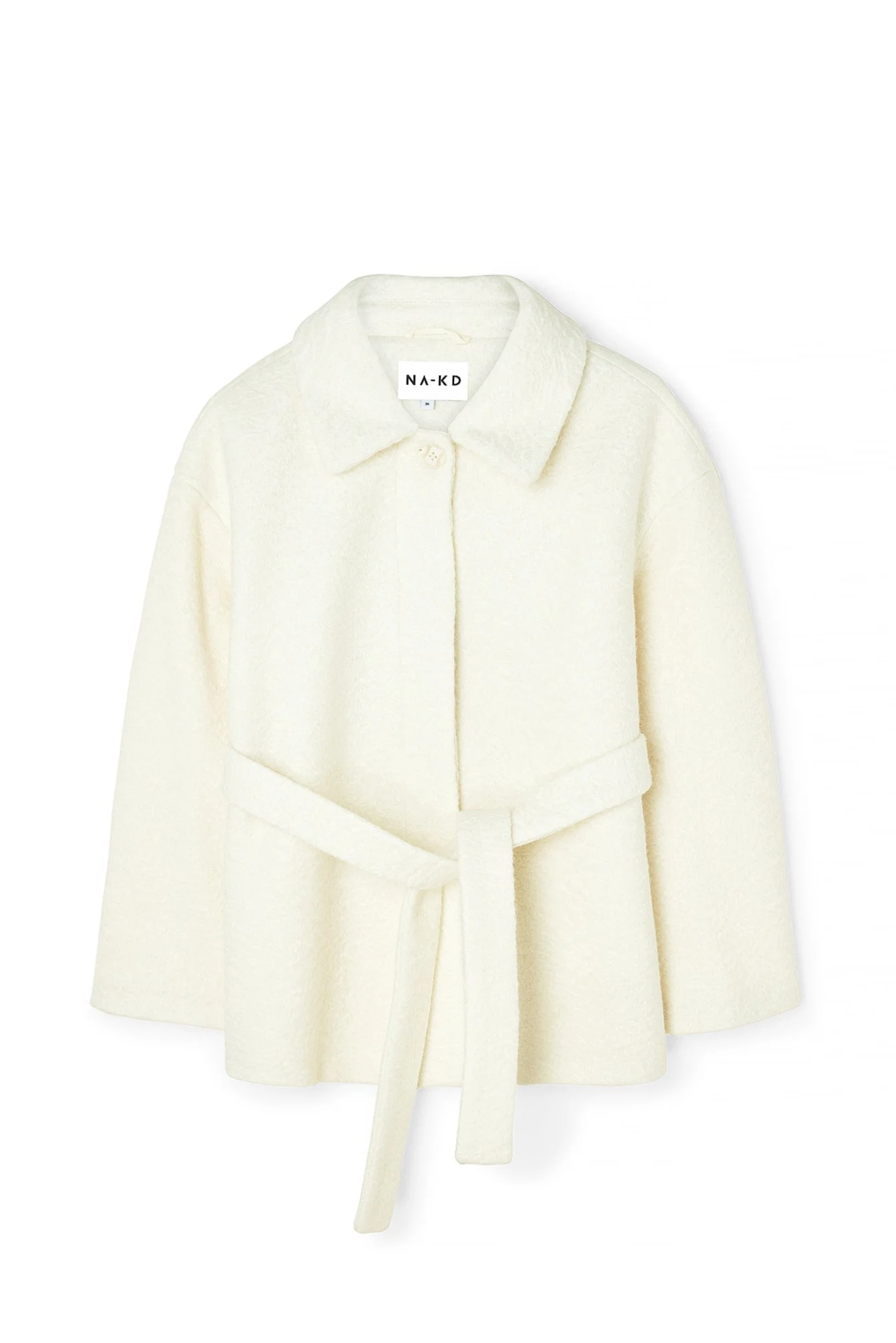 Strukturierte Jacke mit Gürtel