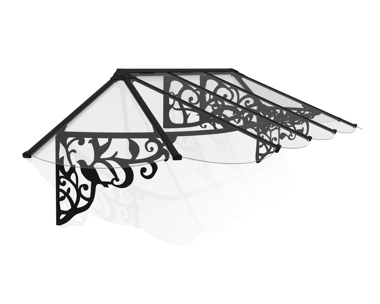 Canopia by Palram Vordach LILY XL 3154 Schwarz Klar