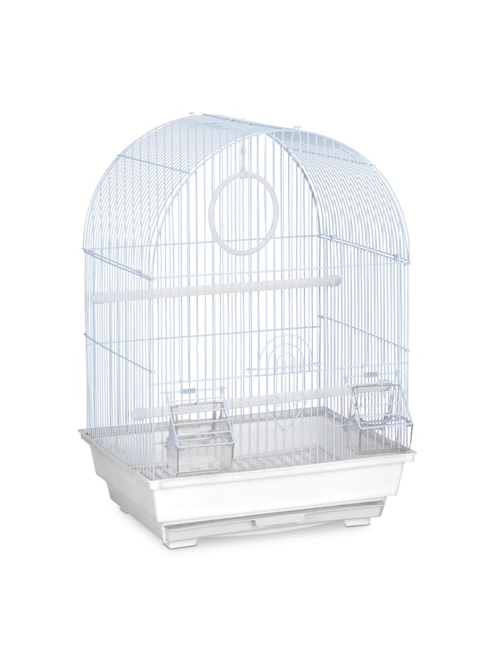relaxdays Vogelkäfig in Weiß - (B)34,5 x (H)49,5 x (T)31 cm günstig kaufen onesize