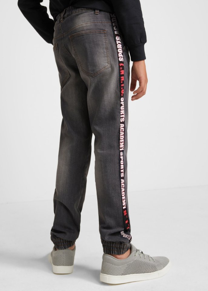 Jungen Sweat-Jeans mit Tape, Slim Fit