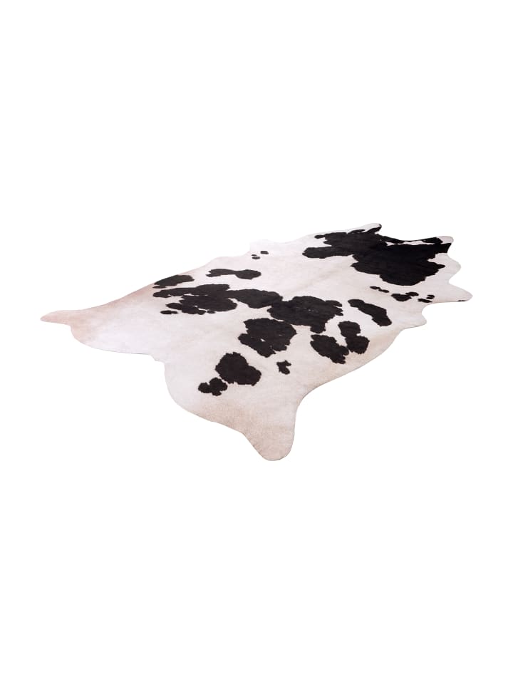 GMD Living Kunstfellteppich CANYON CITY Kuh in Schwarz-Weiß günstig kaufen 155 x 190 cm