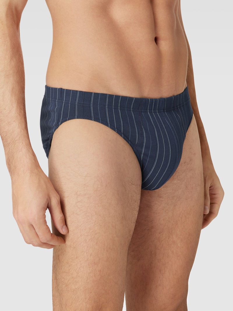 Slip mit elastischem Bund im 2er-Pack in marineblau