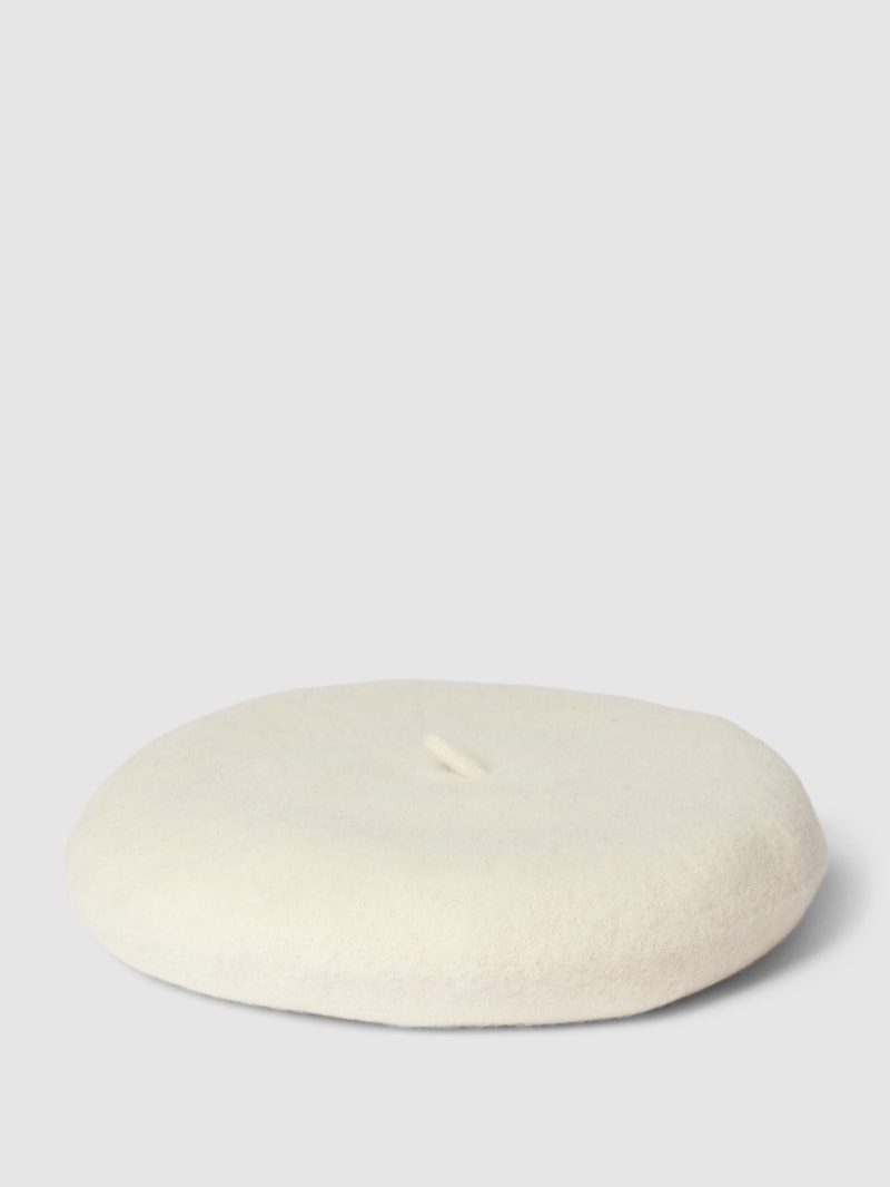 Baskenmütze aus Wolle in offwhite