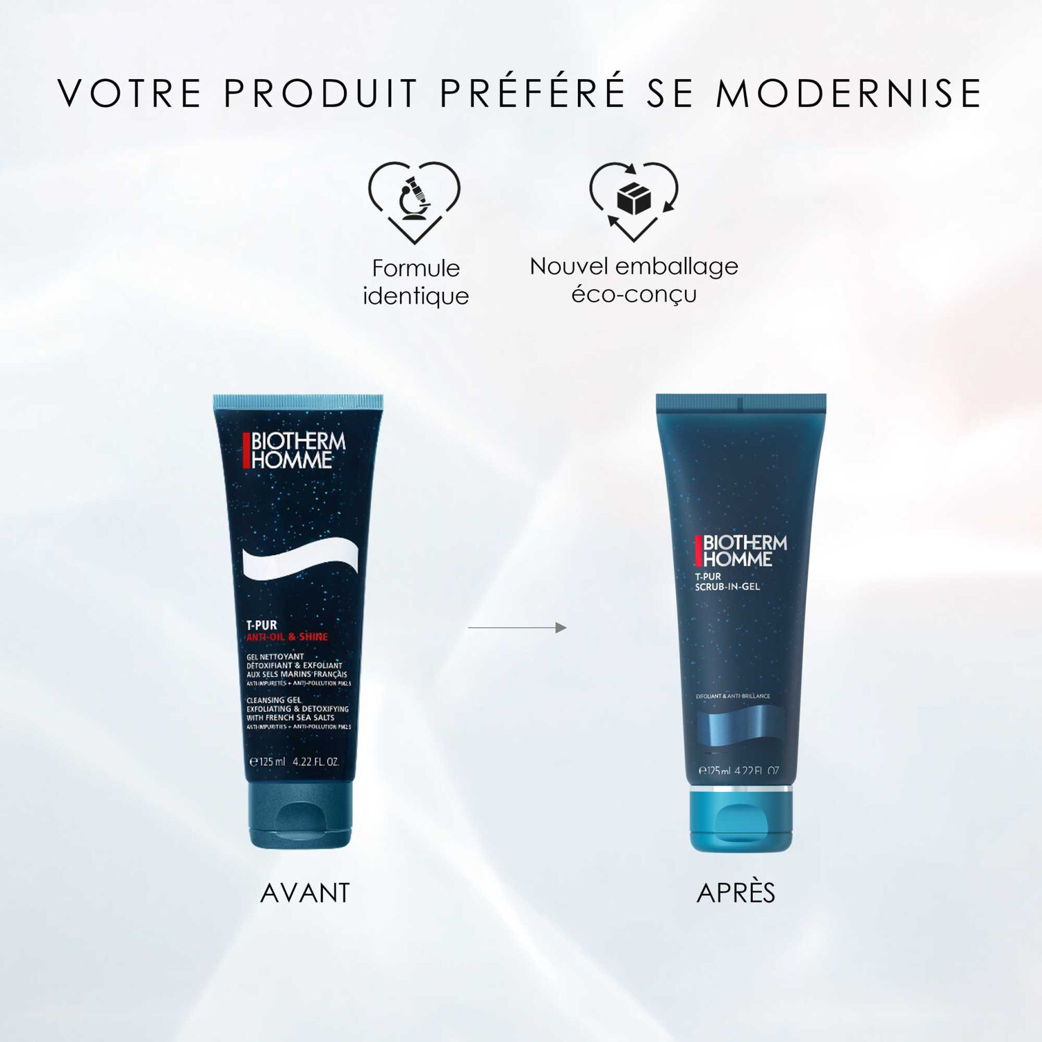 Biotherm T-Pur Gel Exfoliant Visage au Sels Marins - Peaux Grasses