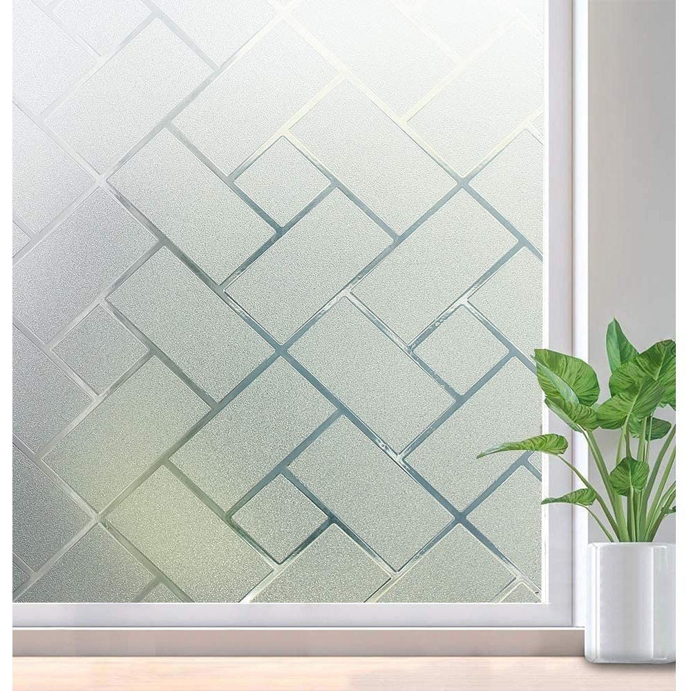 Fensterfolie Selbstklebend ohne Klebstoff Fensterfolie, Jormftte, Mattiert, Statische Adsorption 45*200cm