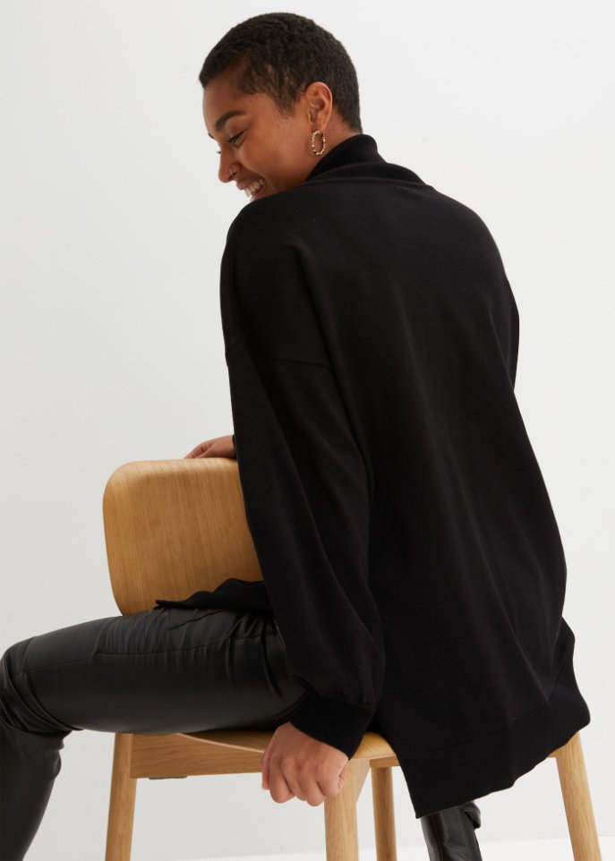 Langer Rollkragenpullover