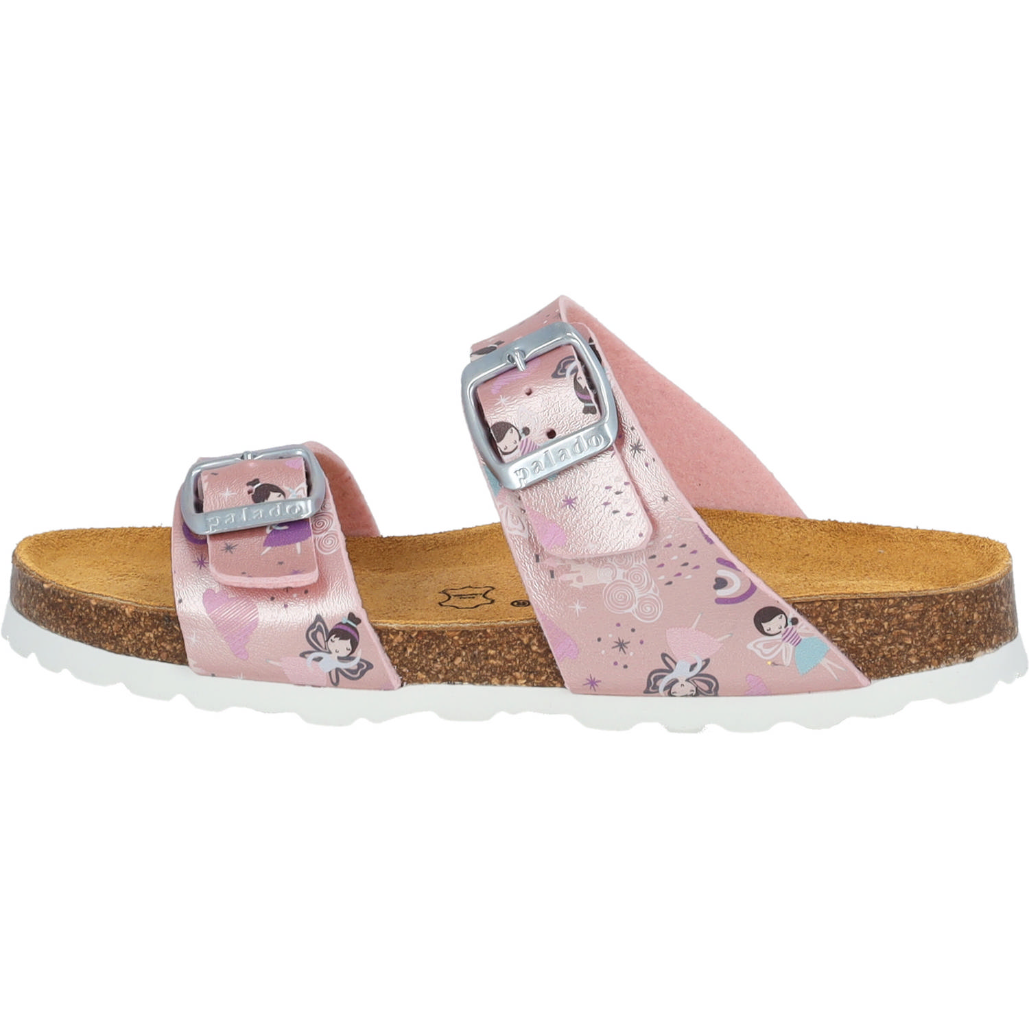Palado Kids Samos G Print, Pantoletten, Kinder, Rosa Metallic Fairy