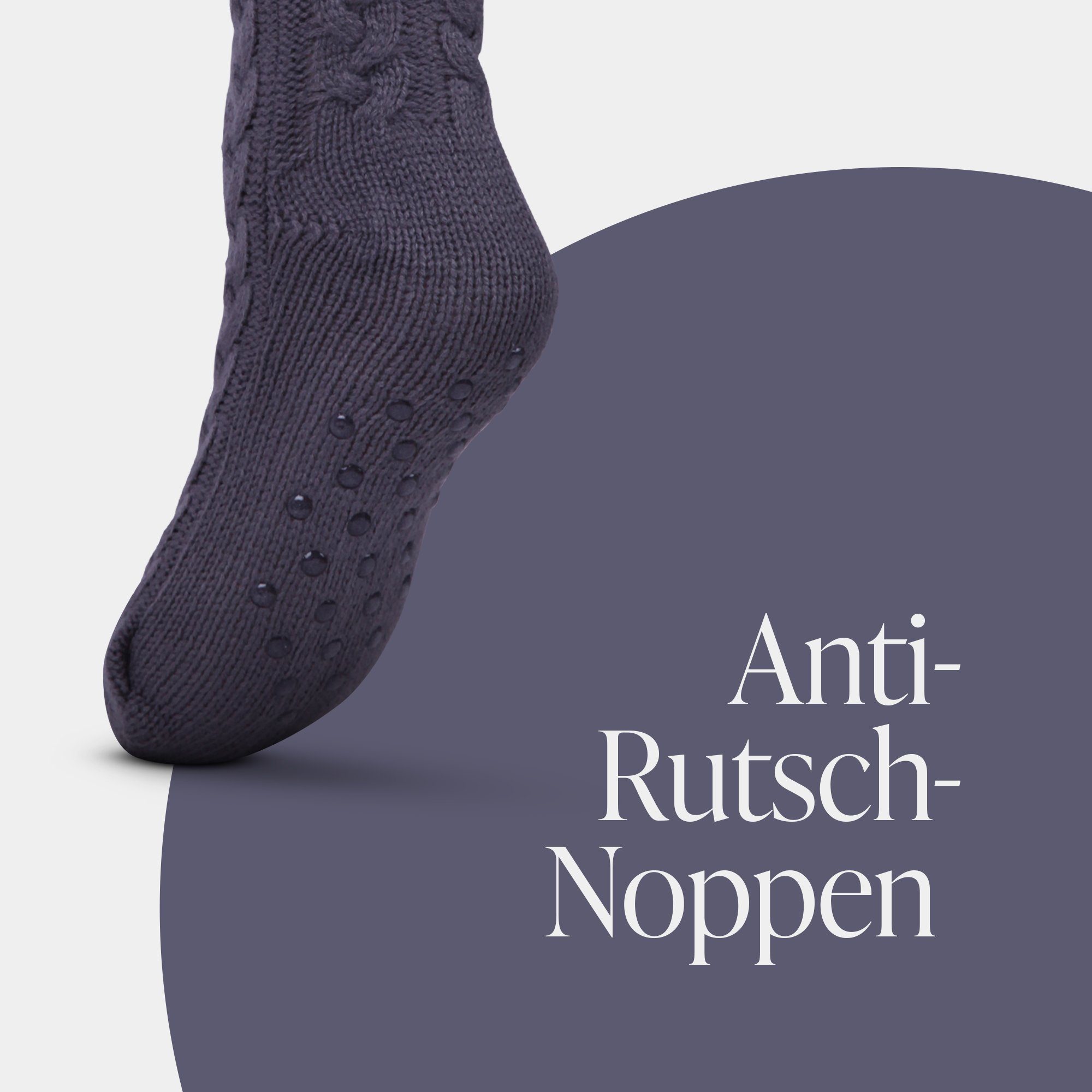 Bestlivings ABS-Socken Hüttensocken 36-42 (1-Paar) Haussocken Stoppersocken mit Teddyfutter, Hüttensocken plüschig Socken