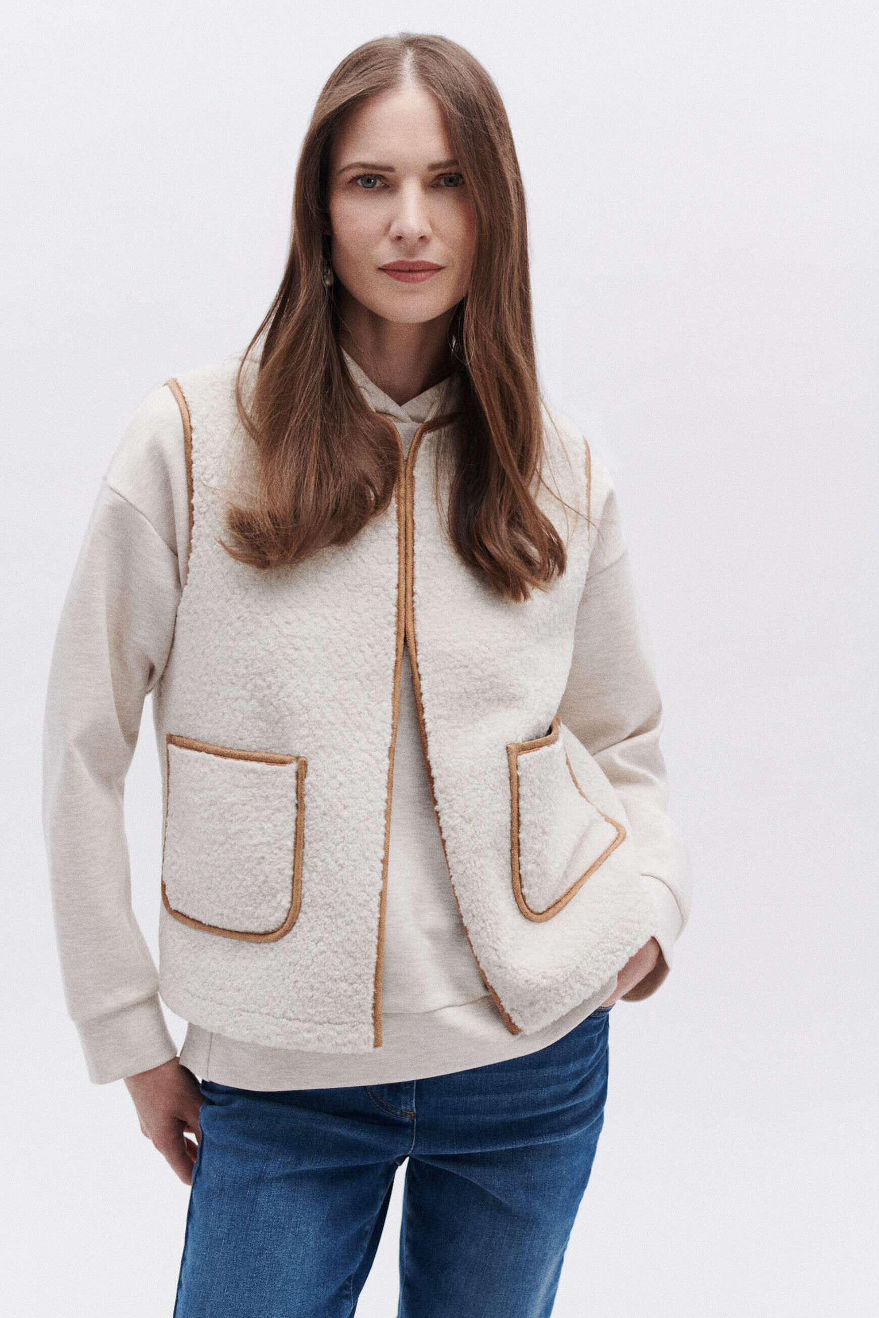 Manteau gilles ecru femme