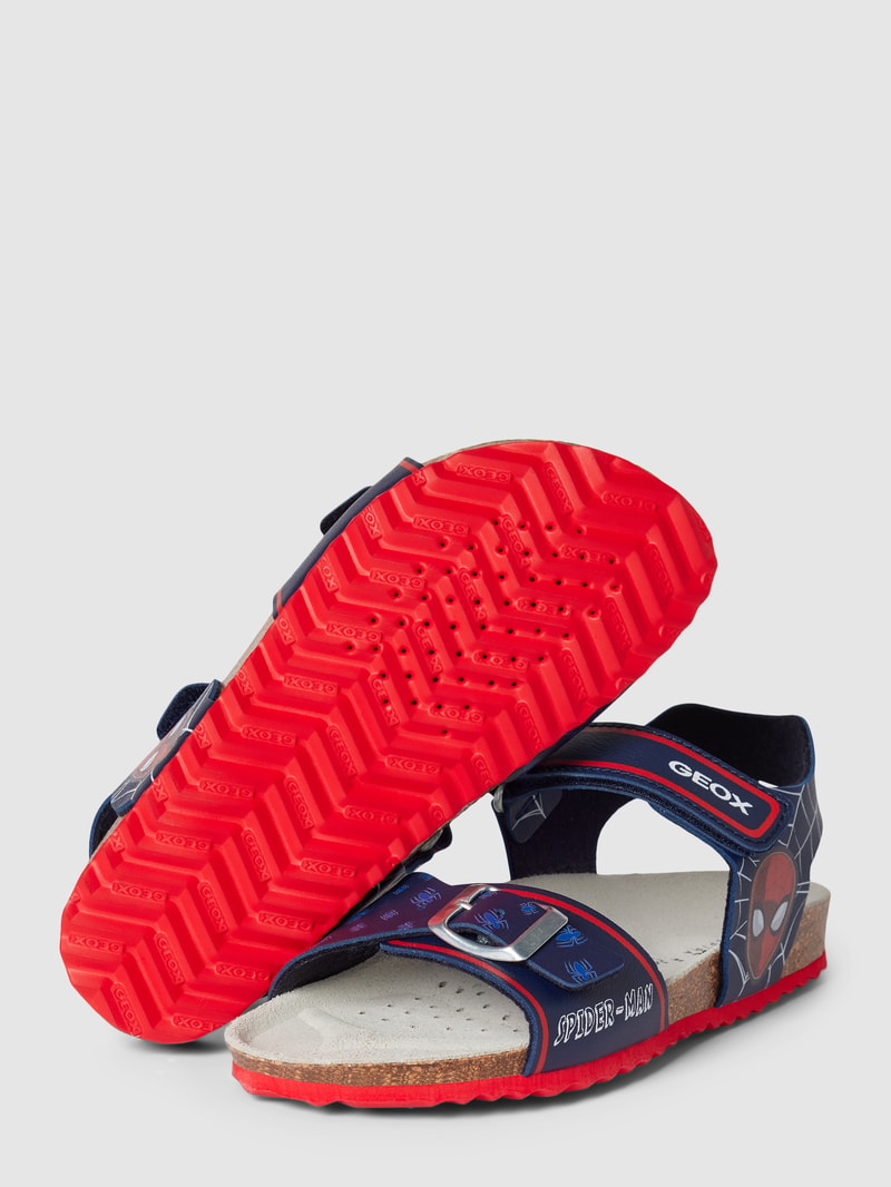 Sandalen mit Motiv-Print Modell 'GHITA' in marineblau
