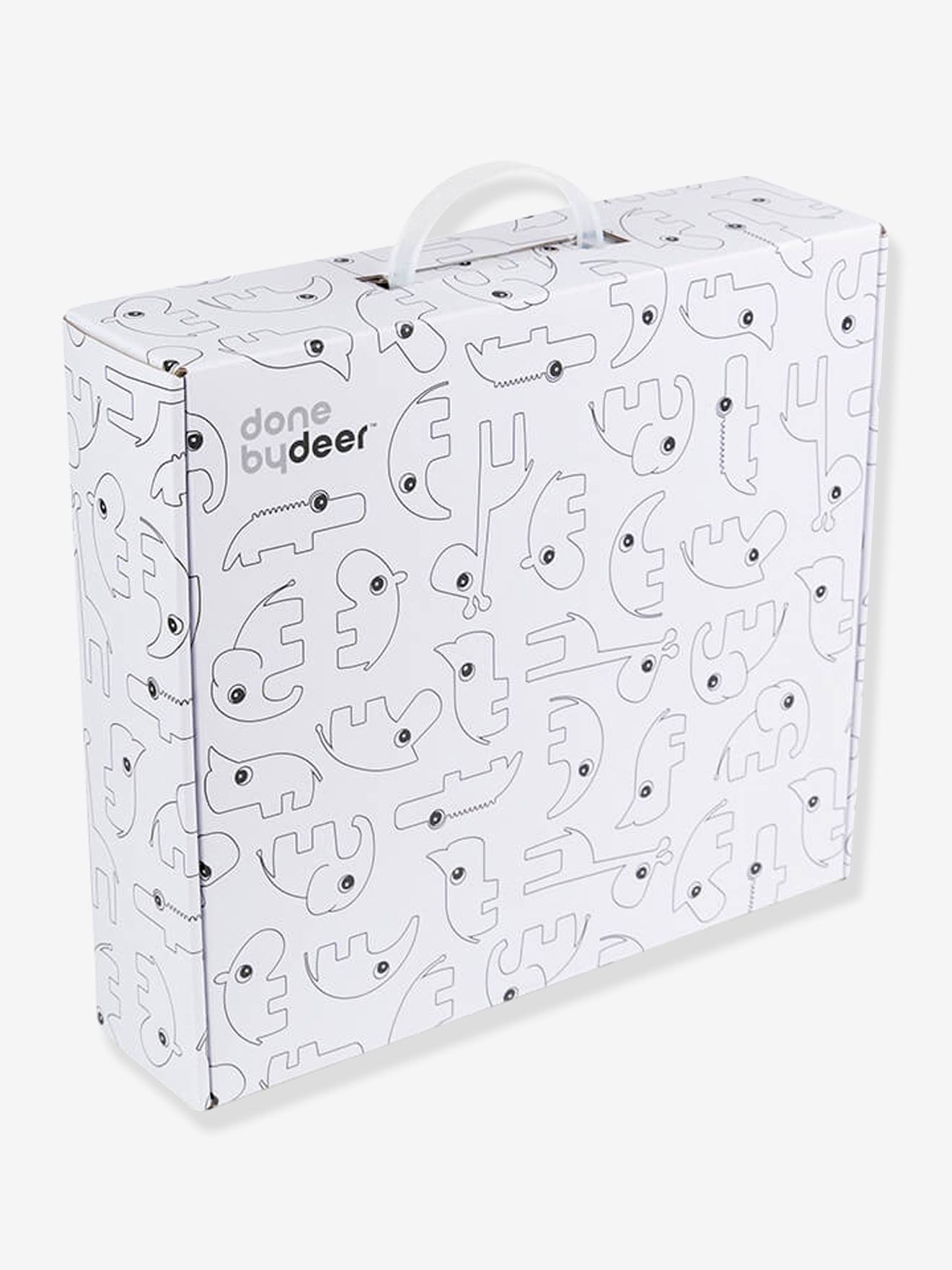 Coffret repas 4 pièces DONE BY DEER Goodie Box Stick&Stay en silicone bleu/gris/vert